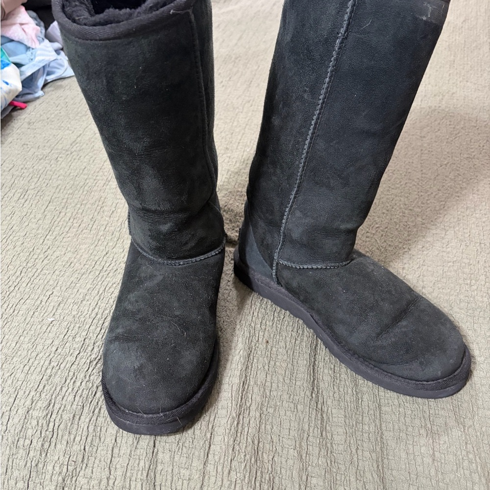 UGG Charcoal Suede Boots